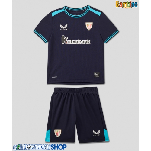 Maglie da calcio Athletic Bilbao Seconda Maglia Bambino 2025-26 Manica Corta + Pantaloni corti)